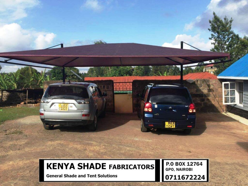 two cars Car parking shade