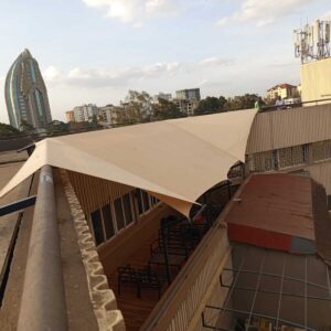 Balcony Shade Installation in Nairobi by Shade Fabricators KE